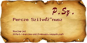 Percze Szilvánusz névjegykártya